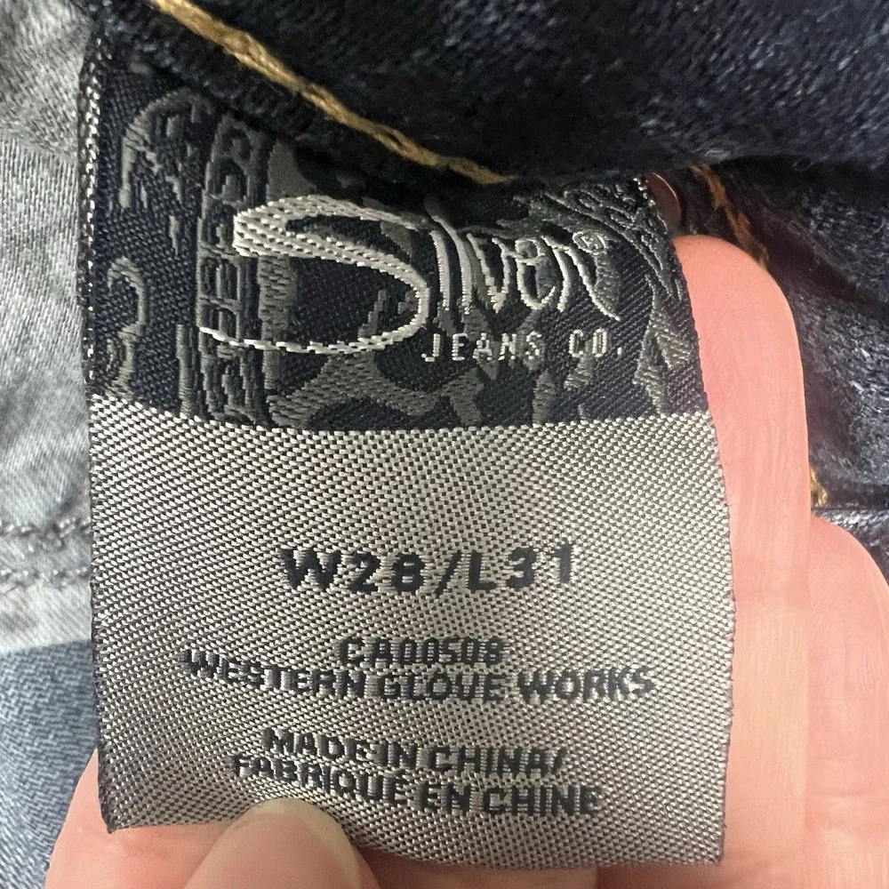 Silver Jeans Womens 28X31 Aiko‎ Mid Boot Dark Wash THICK STITCH - Picture 10 of 10